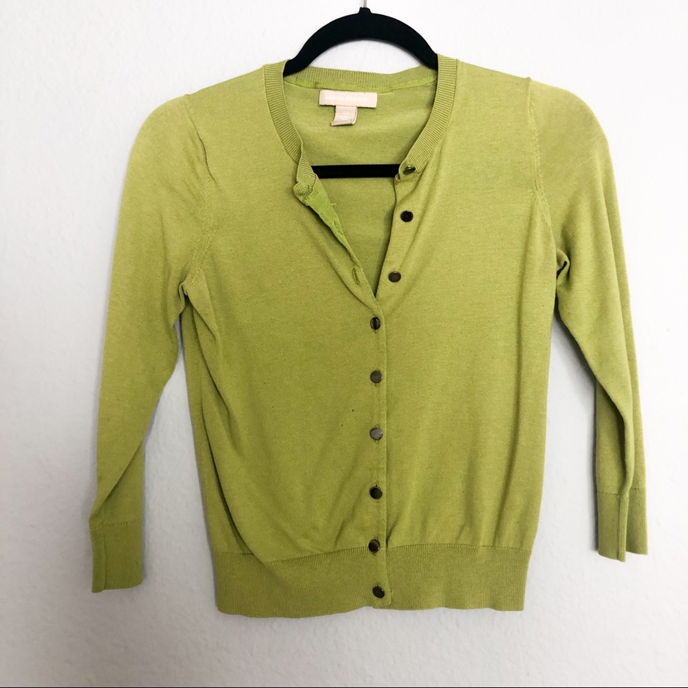 Kelly Green Banana Republic Cardigan